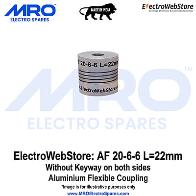 AF-20-6-6 L: 22mm W/o Keyway on both sides AF-20-6-6 L: 22mm W/o Keyway on both sides