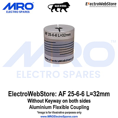 AF-25-6-6 L: 32mm W/o Keyway on both sides AF-25-6-6 L: 32mm W/o Keyway on both sides