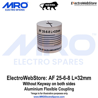 AF-25-6-8 L: 32mm W/o Keyway on both sides AF-25-6-8 L: 32mm W/o Keyway on both sides